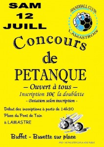 Affiche concours pétanque